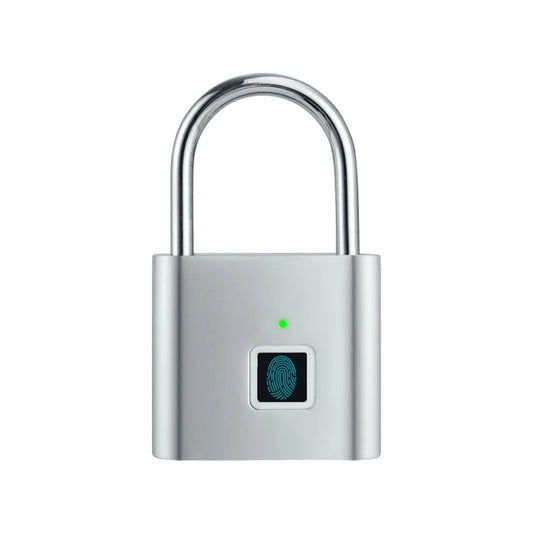 Smart Fingerprint Padlock Outdoor Security Protection Metal Rainproof Keyless Electronic Door Lock USB Charged Anti-Thief
